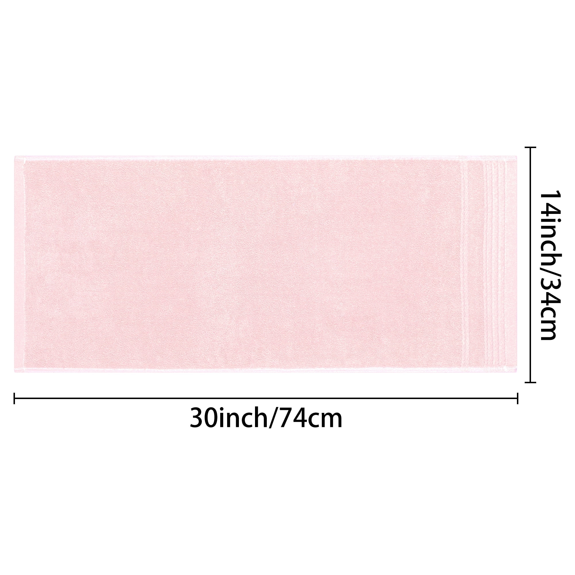 Unique Bargains 4 Pcs Striped Quick Drying Non-Linting Hand Towel Pink/Light Pink