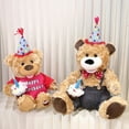 thumbnail image 4 of Bottone Bear Stuffed An1ma1 Singing Musical Plush Electronic Toy with Cupcake and Glowing Candle Gifts for Kids Girls Boys, 4 of 7