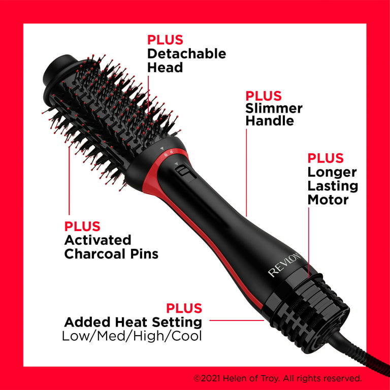 REVLON One-Step Plus Hair Dryer and Volumizer Hot Air Brush - Black