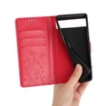 thumbnail image 4 of Dteck for Google Pixel 9 Pro XL Case, Magnetic Closure Wallet RFID Blocking Premium Leather with Card Slots Stand Folio Flip Emboss Wrist Strap Cover for Google Pixel 9 Pro XL 5G (2024), Rose, 4 of 4