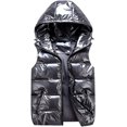 thumbnail image 1 of LinYooLi Short Down Vest for Women Sleeveless Winter Shiny Puffer Vest Coats Fashionable Jacket 2022, 1 of 5