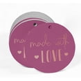 thumbnail image 2 of Inkdotpot 50 Pack Made With Love Text Favor Paper Tags Craft Real Rose Gold Foil Hang Tags, 2 of 6
