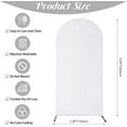 thumbnail image 5 of Coolmade 6.6ft Wedding Arch Cover Spandex Fitted Wedding Stand Cover for Ceremony Decoration White, 5 of 7