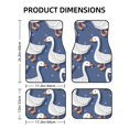 thumbnail image 2 of LAKIMCT Hand Drawn Cute Goose Car Mats, Neoprene Front Rear Floor Mats for Cars, Waterproof Anti-Slip Car Floor Mats Full Set, Universal(4 Pcs), 2 of 6