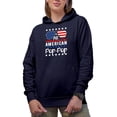 thumbnail image 2 of All American Pop-Pop, 4th of July Indepedence Day, Navy Blue Hooded Sweatshirt or Hoodie, Small, 2 of 5