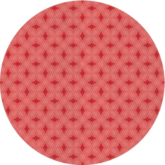 Ahgly Company Machine Washable Indoor Round Transitional Red Area Rugs, 4' Round
