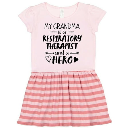 

Inktastic My Grandma is a Respiratory Therapist and a Hero Gift Toddler Girl Dress