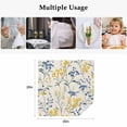 thumbnail image 4 of Yellow Blue Flowers Cloth Napkins, Watercolor Botanical Floral Plants Washable and Reusable Dinner Napkins Set of 6, Table Napkin for Kitchen Party Birthday Wedding Hotel Housewarming 20"x20", 4 of 8