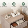 thumbnail image 4 of edx Nightstand, Modern Bedside Table with 1 Storage Drawer and Open Wood Shelf, for Living Room, Bedroom and Small Spaces, Accent Night Stand with Easy Assembly, 250 lbs Capacity, White Oak, 4 of 7