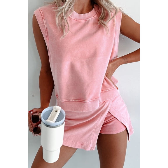 Women's 2025 casual summer short home two-piece set of pure cotton short sleeved T-shirt shorts sportswear set