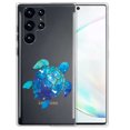 thumbnail image 1 of WIRESTER Transparent Soft Gel TPU Clear Case Slim Protective Cover for Samsung Galaxy S22 Ultra 6.8" 2022, Blue Sea Turtle, 1 of 3