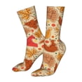 thumbnail image 5 of Uemuo Autumn Animal Maple Leaves for 16in Socks, Cotton Socks Sports Socks Knee High Socks Comfortable Socks For Men, Women, 5 of 7
