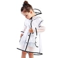 thumbnail image 6 of UACY Rain Poncho for Kids Reusable, Rain Coats for Girls Boys Clear Kids Rain Jacket, Kids Ponchos with Hood (Black, L), 6 of 6
