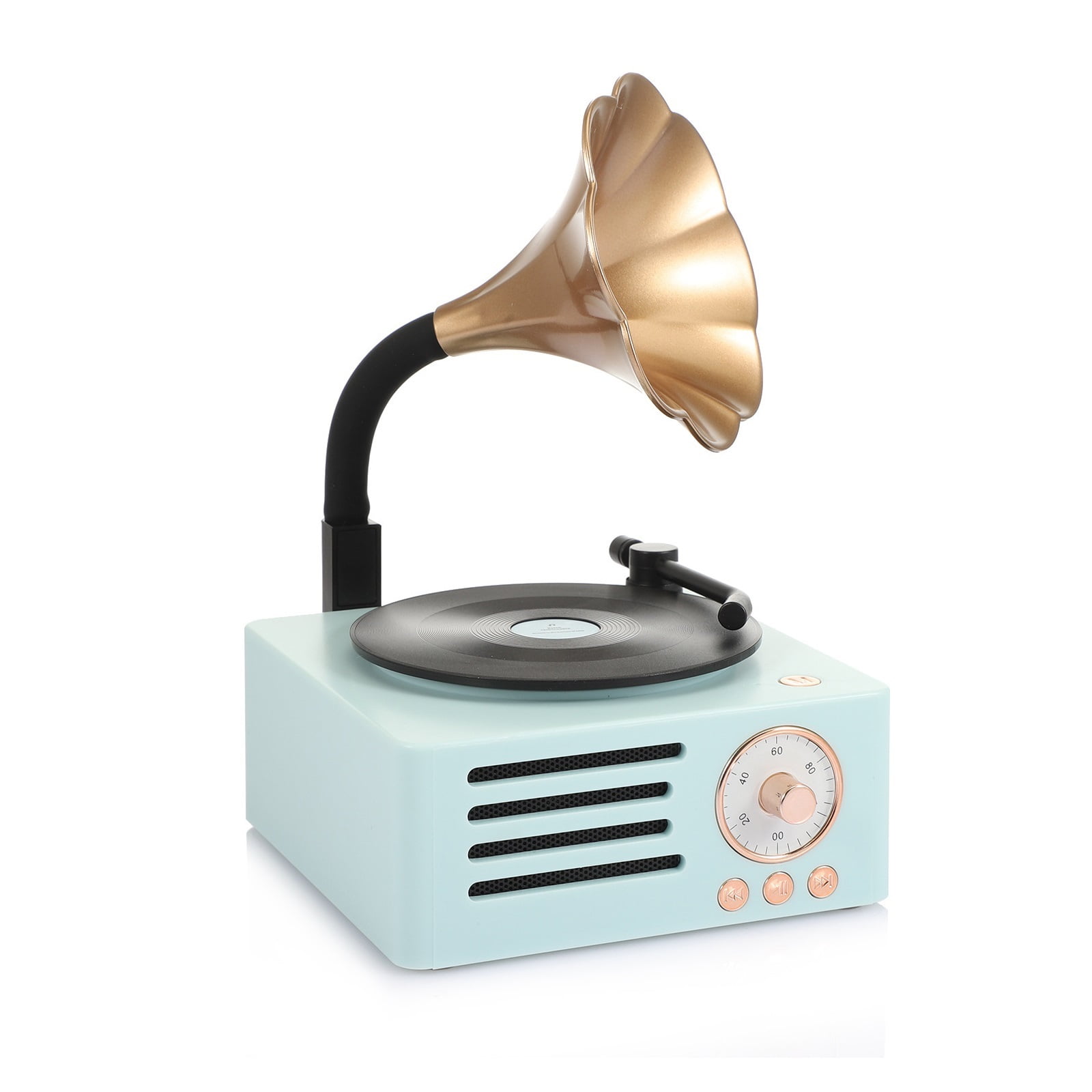 Speaker Retro Vinyl Phonograph Stereo Desktop Wireless Creative Rotary Speaker Girls Gifts ,Perfect Gift