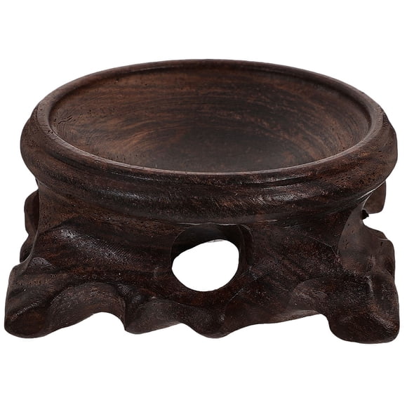 KAKOWELY Support de Sphère en Bois Base Décorative pour Sculpture d'Œuf Boule Décoration Extérieure de Jardin