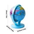 thumbnail image 3 of Xecvkr Children's Rotating Illuminated Globe Educational Toy Light-up Rotating Three-Dimensional Map Geography Night Light Parent-Child Learning 7.48x5.31in Tabletop 1 Piece, 3 of 6