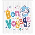 thumbnail image 3 of Ambesonne Funny Shower Curtain, Happy Message, 69"Wx75"L, Multicolor, 3 of 3
