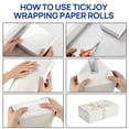 thumbnail image 3 of TickJOY Matte White Wrapping Paper, Solid Color Gift Wrapping Paper Roll Perfect for Wedding, Birthday, Christmas, Baby Shower, Graduation Gifts, Father's Day Gifts (17 Inches X 32.8 Feet), 3 of 6