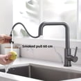 thumbnail image 3 of Robinet de Cuisine à Tirer, Robinet Chaud et Froid, Buse d'Eau Double Mode, 304, 3 of 5