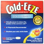 4 Pack - COLD-EEZE Lozenges All Natural Honey Lemon 18 per Box