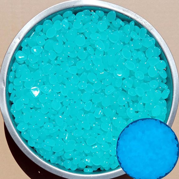 100pcs 0.39 Luminous Stones for Corridors, Resin Fluorescent Rocks for Fish Tank Aquarium Garden Pathway Decor, Outdoor Camping Fairy Lights Alternative(F)
