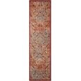 thumbnail image 1 of Nourison Graphic Illusions 2'3" x 8' Red Damask Indoor Rug, 1 of 4