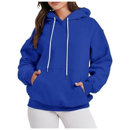 WILLBEST Chandails à Capuche Femme Mode Uni à Cordon avec Poche Sweat à Capuche jerzee