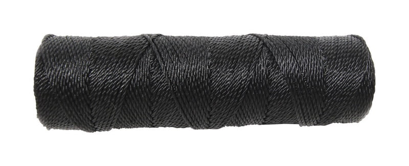 1/4 lb 6-pack Tarred Black Twisted Nylon Twine Size #18 