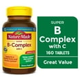 thumbnail image 4 of (2 pack) Nature Made Super B Complex with Vitamin C and Folic Acid Tablets, Dietary Supplement, 160 Count, 4 of 14