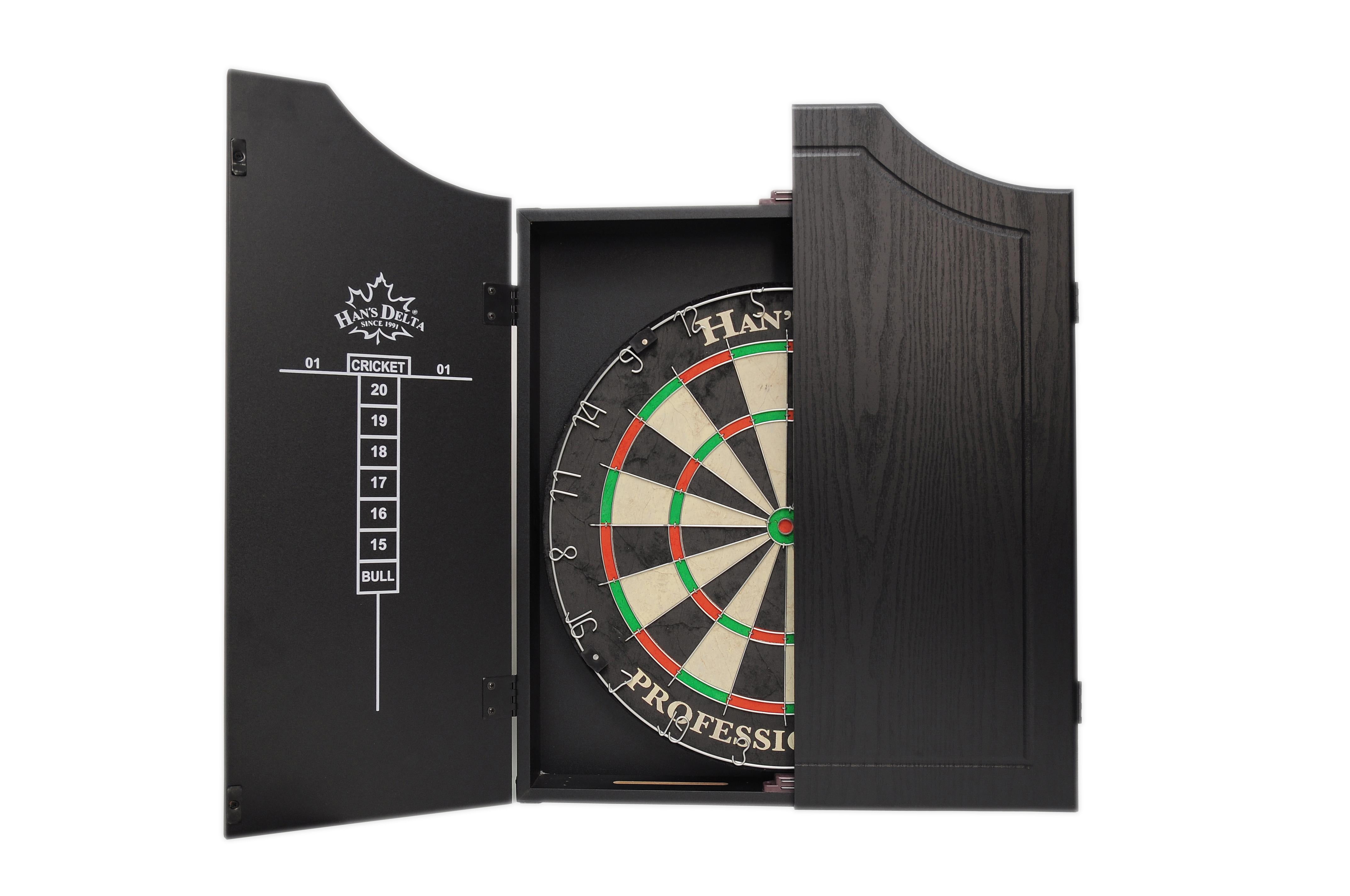HAN'S DELTA Professional Bristle Dartboard Set, Metal Corner