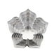 thumbnail image 1 of Juego de 6 cortadores de galletas de acero inoxidable con forma de Morning Glory, moldes para fondant, galletas, utensilios de cocina para hornear (plateados), 1 of 6