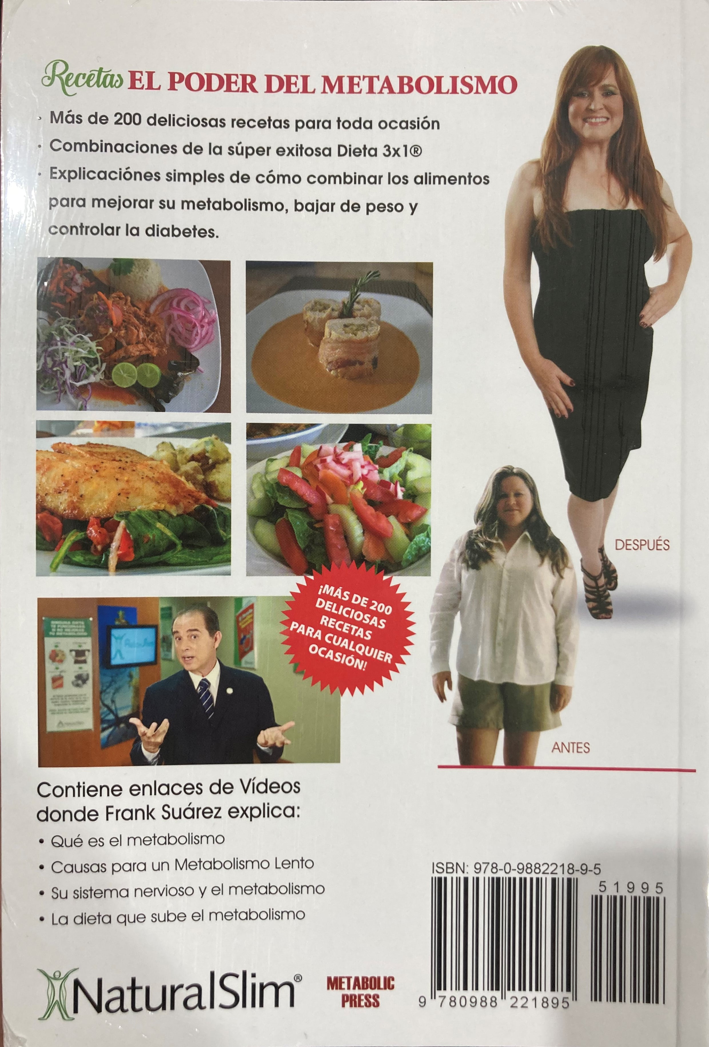 Recetas El Poder del Metabolismo por Frank Suárez (Spanish Edition)  Paperback 