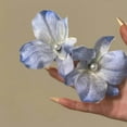 thumbnail image 4 of Blue Flower Earrings for Women Beach Vacation Style Floral Ear Jewelry Lightweight Summer Accessories, 4 of 5
