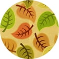 thumbnail image 1 of Ahgly Company Indoor Round Patterned Banana Yellow Area Rugs, 4' Round, 1 of 6
