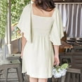 thumbnail image 7 of WENWU Womens Dresses 2024 Spring Summer Deep V Neck Elegant Bow Tie Mini Dress S XL Casual Knee Length Dresses for Women Maxi for Women, 7 of 7