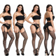 thumbnail image 4 of Medias de rejilla de talla grande, medias de rejilla negras, medias altas hasta el muslo, pantimedias con tirantes, paquete de 4, 4 of 6