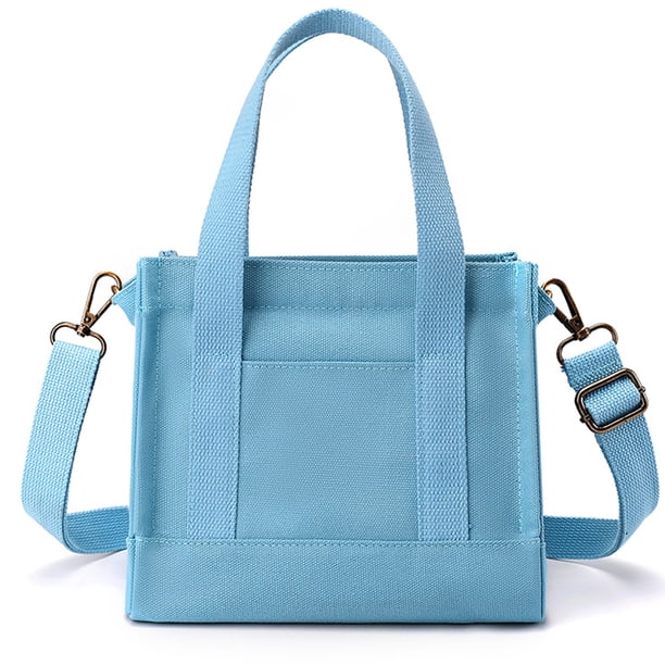 Mini bolso de mano para mujer, bolso bandolera de lona, bolso de mano para mujer, bolsos y carteras de hombro tipo bandolera
