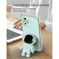 thumbnail image 5 of Compatible with Xiaomi Redmi Note 10 Pro Case Silicone TPU Plating, Xiaomi Redmi Note 10 Pro Cases Cute Astronaut Pattern Phone Case with Stand (Green), 5 of 14