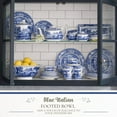 thumbnail image 2 of Portmeirion Blue Italian Footed Bowl, Made of Porcelain, Berries, Sweets, and Chocolate Bowl, Scalloped Edge, Measures 4.75-Inch, Dishwasher and Microwave Safe, 2 of 7