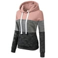 thumbnail image 2 of Doublju Women's 3 Block Lightweight Pullover Hoodie Sweatshirt with Plus Size, 2 of 3