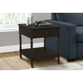 thumbnail image 4 of Dtwnek 2 Tier End Table Side Table with 1 Drawer and Bottom Shelf, Square Top Nightstand for Bedroom, Living Room, Brown, 4 of 11