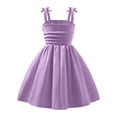 thumbnail image 6 of Posijego Girls Party Dresses Spaghetti Strap Bow Front A-Line Dresses Birthday Party Valentine's Day Midi Dresses, 6 of 8