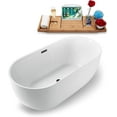 thumbnail image 2 of 59" Streamline N-1241-59FSWH-FM Freestanding Tub and Tray With Internal Drain, 2 of 7