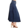 thumbnail image 2 of Fashion2Love Women’s Plus/Junior size Mid Rise A-Line Long Jeans Maxi Denim Skirt, 2 of 8