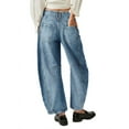 thumbnail image 3 of Middle Waist Women Loose Casual Pants Denim Jeans Harem Trousers, 3 of 4