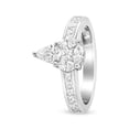 thumbnail image 2 of 18K White Gold 1 3/8 Cttw Diamond Pear Shaped Composite Style Engagement Ring (F-G Color, VS1-VS2 Clarity) - Ring Size 6.5, 2 of 7