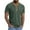 Green, variant on COSFO Solid Mens Shirts Casual Stylish Henley Cotton Short Sleeve Tops Pullover Button Loose Fit with Pocket Mens Classic T-Shirt