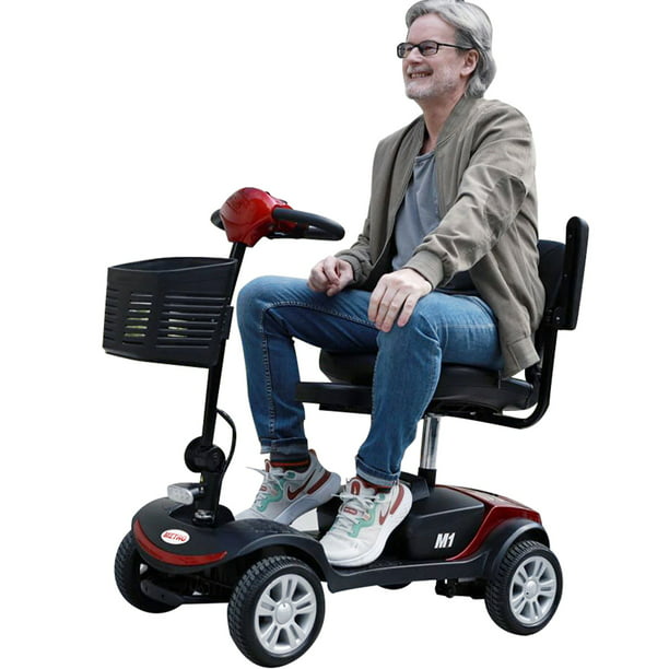 Compact Mobility Scooters for Senior, Heavy Duty Handicap Electric Scooters with 4 Wheel, Lightweight Motorized Scooter with Detachable Basket, Outdoor Scooter With Anti-Tip - Walmart.com