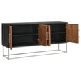 thumbnail image 2 of Benjara Manie 67" Sideboard Cabinet Console- 4 Doors- Mango Wood- Walnut Brown, 2 of 5
