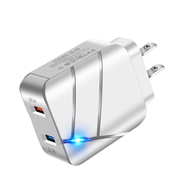 Maoww QC3.0 Charger USB 28W Smart Phone Charging Adapter with Dual Ports Cell Phone Charging Stations TYPE2